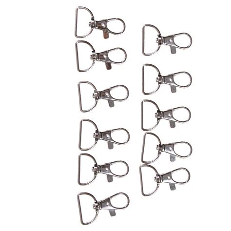 10pcs Set Silver Metal Lanyard Hook Swivel Snap Hooks Key Chain Clasp Clips H X Ebay