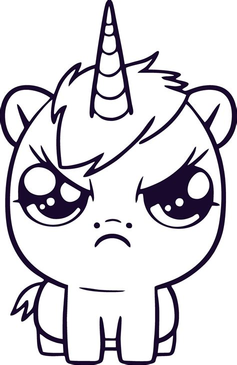 Cute angry unicorn 25757151 Vector Art at Vecteezy