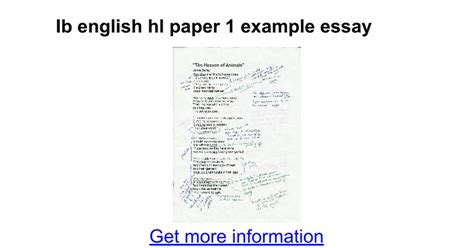 Ib English Hl Paper 1 Example Essay Google Docs