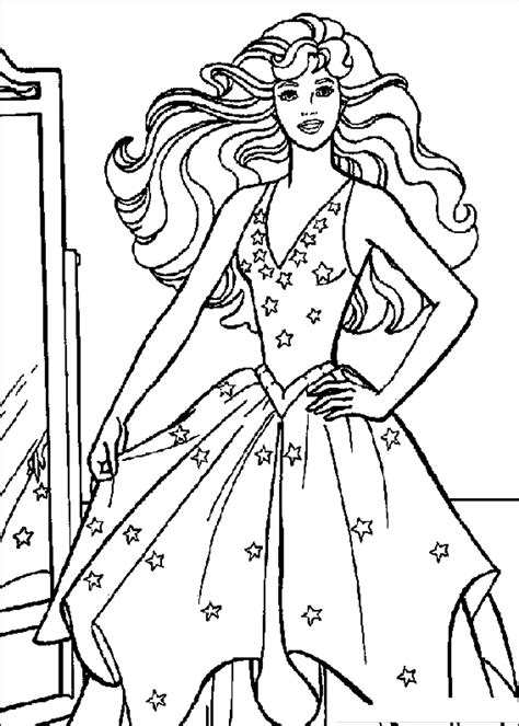 Tekening 12 Van Barbie Kleurplaat