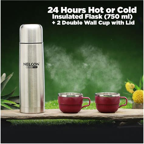 Buy Hours Hot Or Cold Insulated Flask Ml Double Wall Cups If C Online At Best