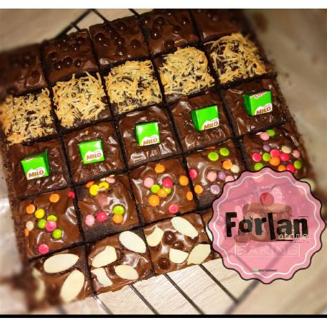 Jual Shiny Fudgy Brownies Sekat 20x20 20x10 Free Kartu Ucapan