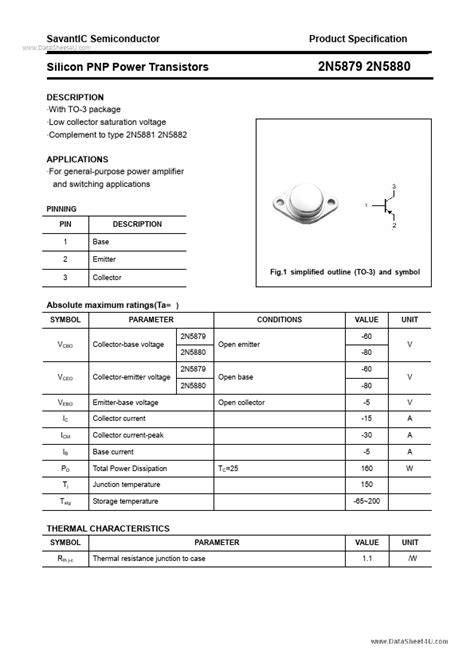 N Savantic Transistors Hoja De Datos Ficha T Cnica Distribuidor