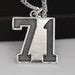 Number Necklace Silver Numbers Number Jewelry Jersey Number Necklace