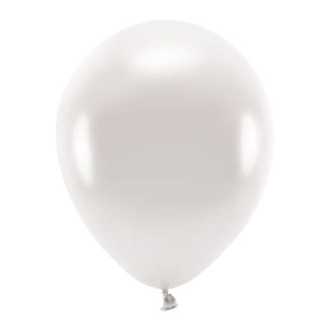 Ballonger Metallic Hvit 30 Cm 100 Stk Festutstyr No