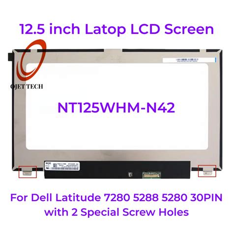 NT125WHM N42 De Panel De Pantalla LED LCD Para Dell Latitude 7280 5288