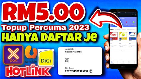 Topup Free 2023 Terbaru Topup Percuma RM5 Maxis Digi Celcom Cepat