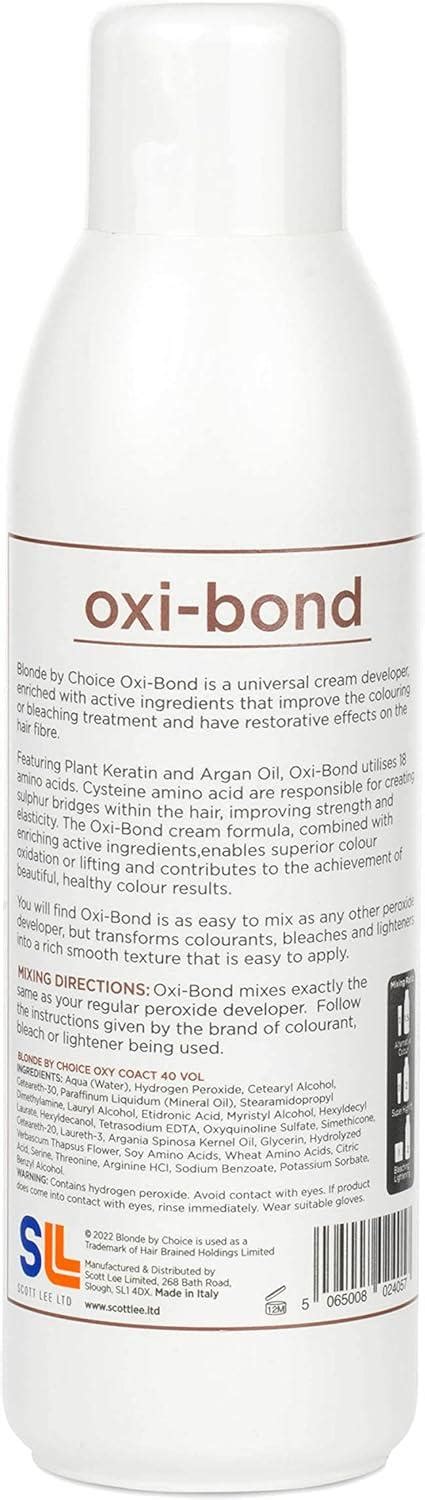 Blonde By Choice Oxi Bond 40 Vol Developer Enriched 12 Hydrogen
