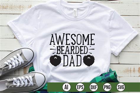 Awesome Bearded Dad Svg File Graphic By Creativelab19 · Creative Fabrica