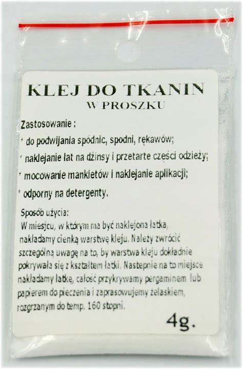 Klej Do Tkanin W Proszku G Ceny I Opinie Ceneo Pl