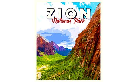 Zion National Park Poster Graphic by Poster Boutique · Creative Fabrica