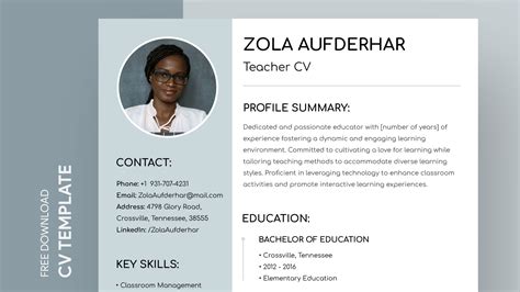 Teacher Cv Free Google Docs Template Gdoc Io