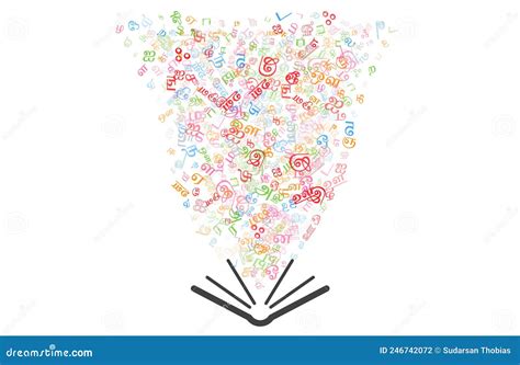 Colorful Vector Background Made From Tamil Alphabets Scripts Letters