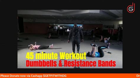 45 Minute Full Body Workout Dumbbells And Resistance Bands All Levels Youtube