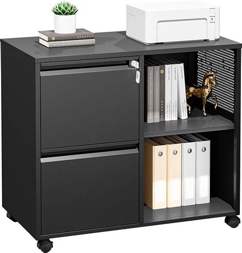 Lissimo Lateral File Cabinet Lockable Filing Cabinet With Drawer