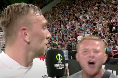 Jarrod Bowen Tells West Ham Fan To Leave As He Chants Dani Dyer Song