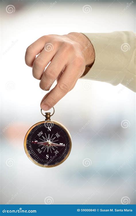 Hand Holding Compass Stock Photo Image Of Concept Businessman 59000840