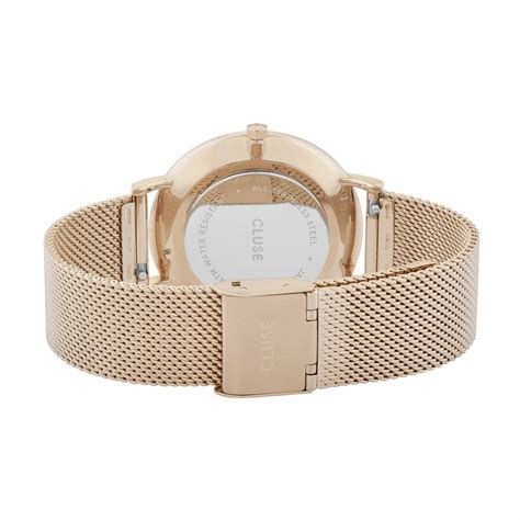 Achat Montre Cluse Boho Chic Mesh Rose Gold Black Rose Gold