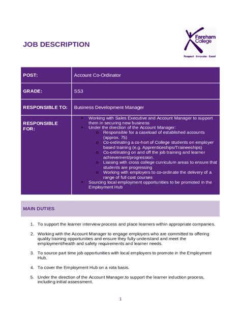 Sales Account Manager Job Description 2024 Template Doc Template