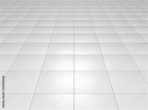 White Tiles Floor Texture Industrial Background D Render Stock