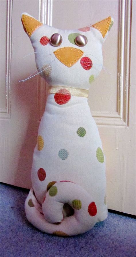 Cool Cleo The Cat Doorstop Or Soft Toy Sewing Pattern Pdf Cat Doorstop Sewing Toys Doorstop