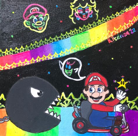 Mario Kart 64 - Rainbow Road by QueenofMyth on DeviantArt