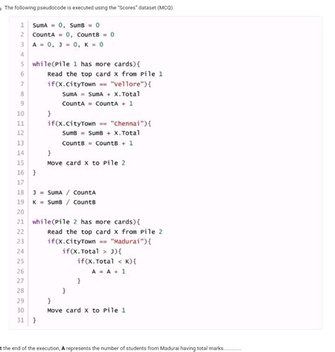 The Following Pseudocode Is Executed Using Studyx