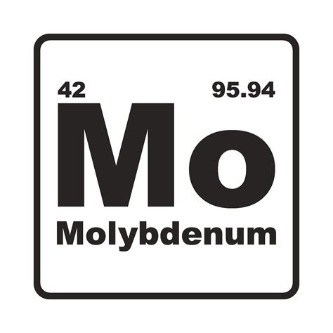 molybdenum element icon  vector art  vecteezy