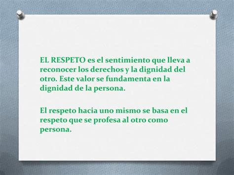 Valor Del Respeto PPT