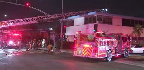 Crews Extinguish Overnight Fire At Los Angeles County Fire Station