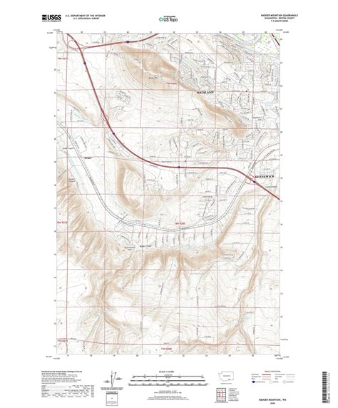 Badger Mountain Washington US Topo Map – MyTopo Map Store