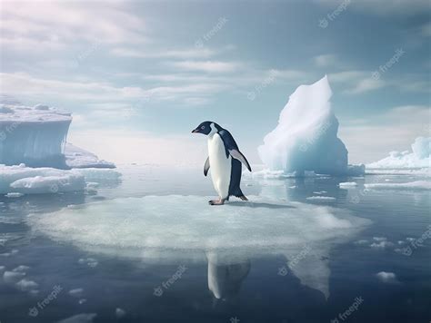 Eisberg Schmilzt Antarktis Leben In Gefahr Klimawandel Pinguin Erzeugte