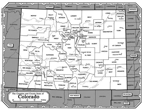 Colorado County Map Boundaries