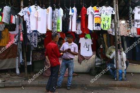 Temporary Readymade Garment Shop Keeper Waiting Editorial Stock Photo