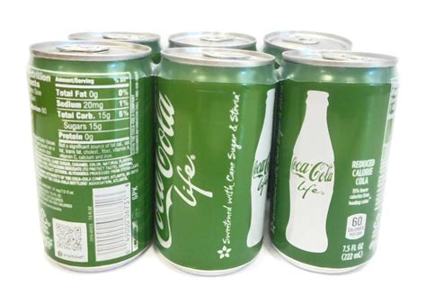 Coke Life Reduced Calorie Coca Cola With Stevia 75 Oz