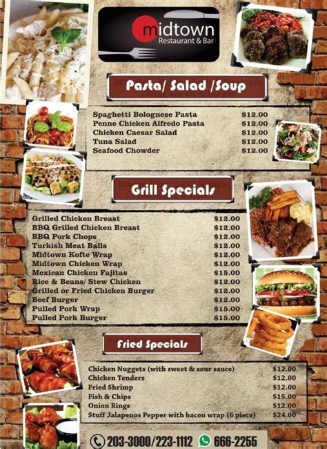 Office Menu - Midtown Restaurant & Bar