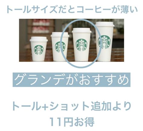 スタバサイズの読み方・各サイズの容量と値段【ベンティが一番お得】