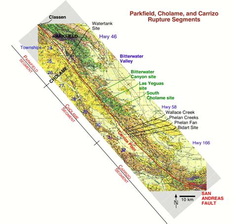 Map Geologic Map Of The San Andreas Fault Zone Leona 54 OFF