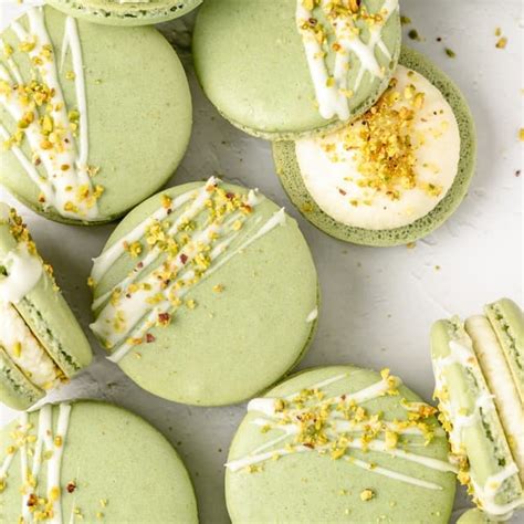 Pistachio Macarons With White Chocolate Ganache Punchfork