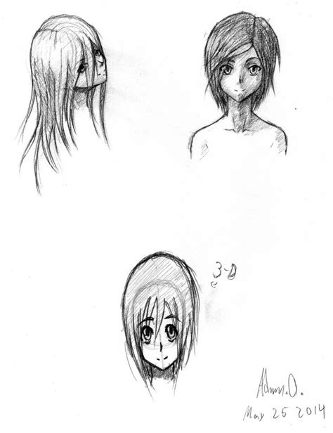 3 Girls Faces Practice By Canavaro100 On Deviantart