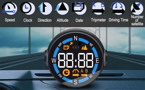 KAOLALI Car HUD Head Up Display GPS Speedometer Multi Function Digital