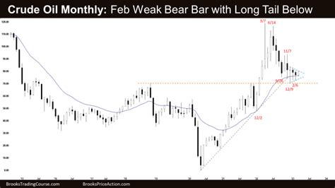 Crude Oil Wedge Bull Flag But Trading Range Brooks Trading Course