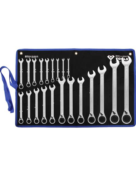 Brillant Tools Jeu de clés mixtes à cliquet réversible 21pcs SBCI