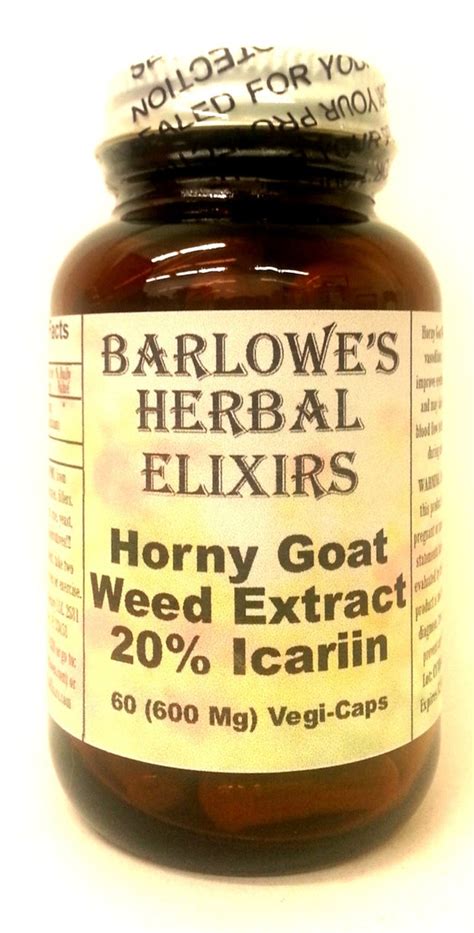 Horny Goat Weed Extract 20 Icariin 60 By BarlowesHerbalElixir