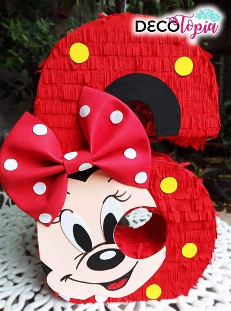 Pi Ata Minnie Mouse Pi Atas Faciles Manualidades Pi Atas Para Ni Os