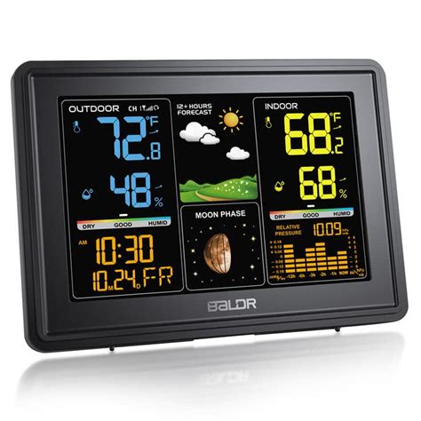 Buy Baldr Weather Station Indoor Outdoor Thermometer Digital Color Lcd