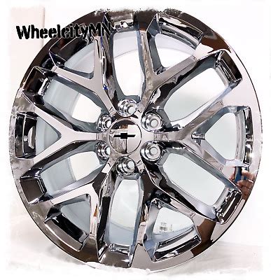 Chrome Oe Replica Snowflake Sfo Wheels Fits Chevy Silverado