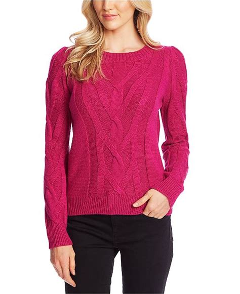 Cece Cable Knit Puff Sleeve Sweater And Reviews Sweaters Women Macys