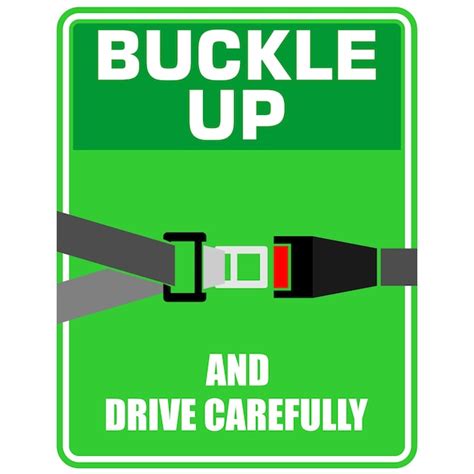 Premium Vector Buckle Up And Drive Carefully Poster Vector