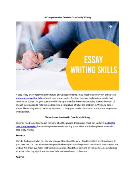 A Comprehensive Guide To Case Study Writing Alvin Louis Page 1 2